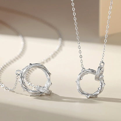 Mobius Rings Couple Necklaces Set
