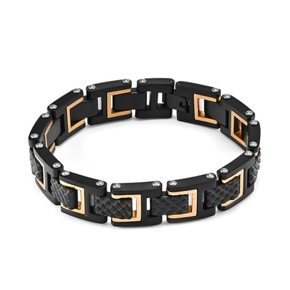 Engravable Mens Bracelets Stainless Steel 8.6 Inches