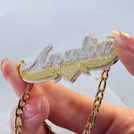 Fancy Custom Name Pendant Necklace for Her