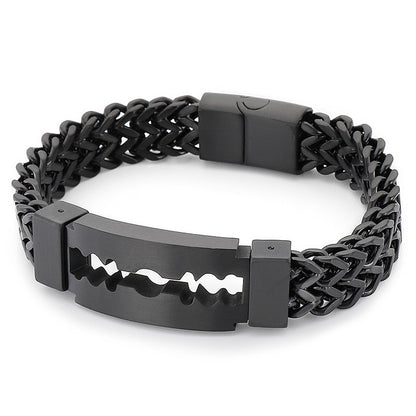 Custom Barber Style Mens Bracelet 22cm