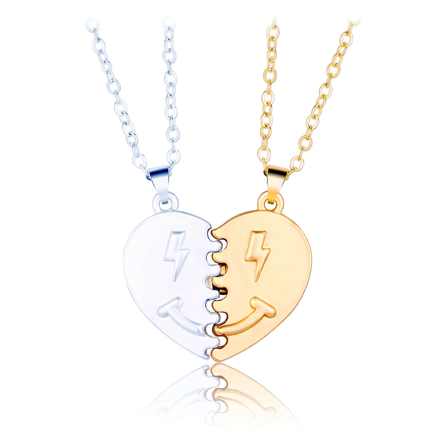 Engraved Magnetic Hearts Necklaces Gift Set for Couples – Gullei
