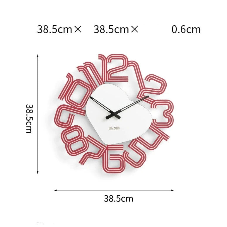 Odd Shaped Big Numbers Analog Silent Wall Clock