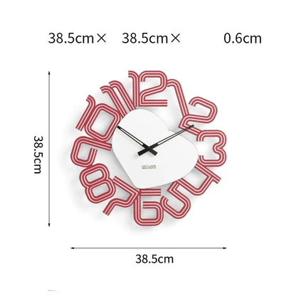 Odd Shaped Big Numbers Analog Silent Wall Clock