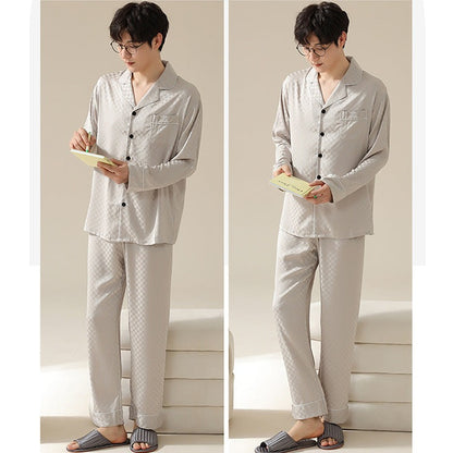 Matching Silky Pajamas Set for Married Couples