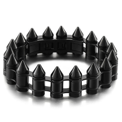 Bikers Style Bullets Mens Bracelet 20cm