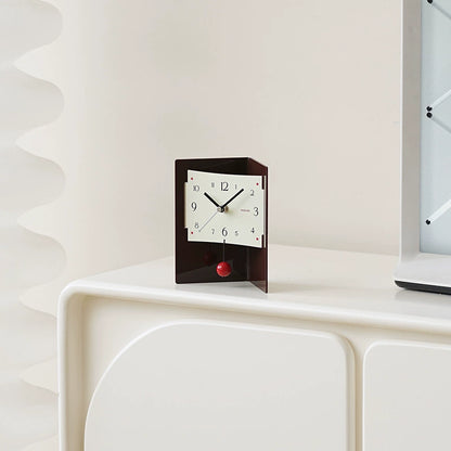 Modern Silent Acrylic Desktop Organizer Clock