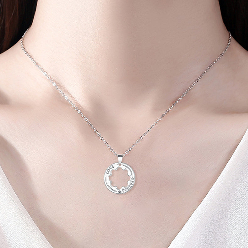 Forever Love Interlocking Pendants Couple Jewelry Set