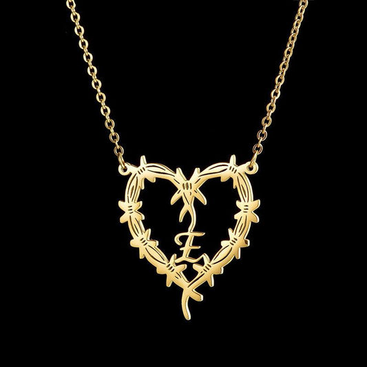 Heart Thornes Personalized Name Necklace
