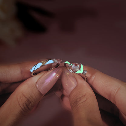 Glow in Dark Promise Rings for Couples