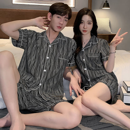 Matching Silk Summer Sleepwear Set for Couples