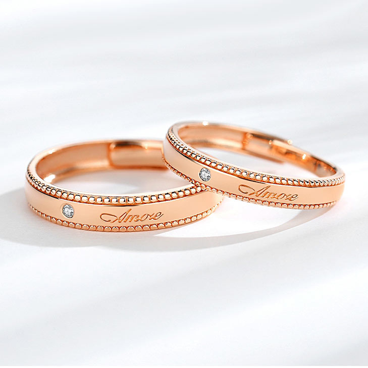 Amore Matching Couple Wedding Bands for 2