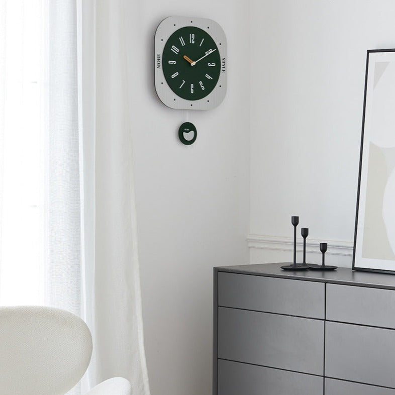 Modern Square Pendulum Silent Wall Clock