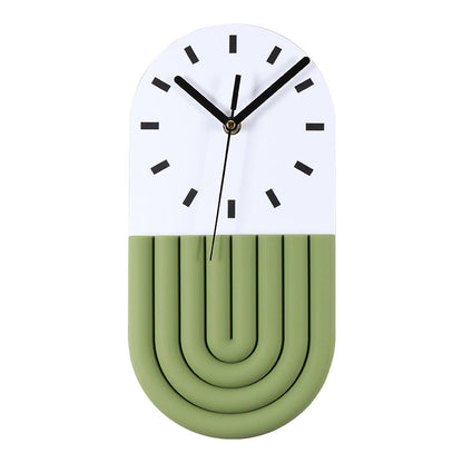Arch Capsule Silent Wall Clock — 12" x 6" Acrylic