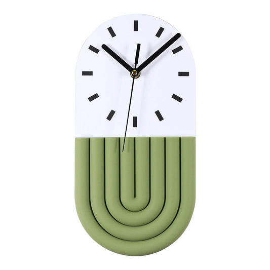 Arch Capsule Silent Wall Clock — 12" x 6" Acrylic