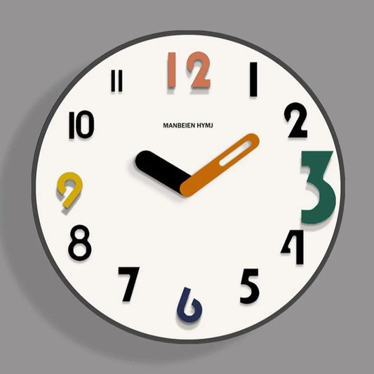 Nordic Simple Numbers Analog Silent Wall Clock