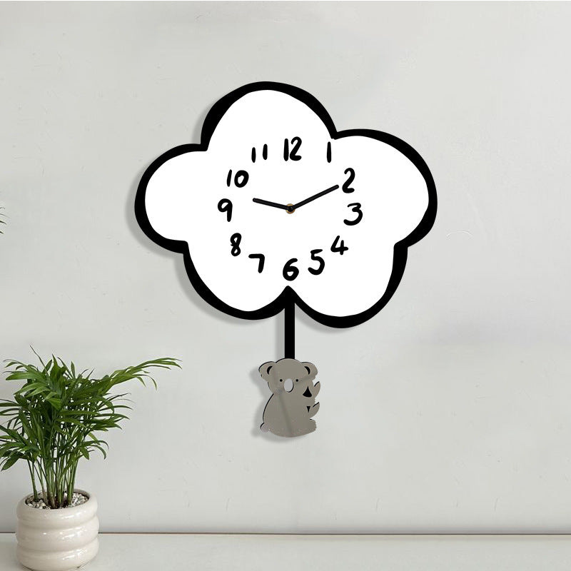 Cute Animals Silent Pendulum Clock for Kids Bedroom – Playful & Charming Design