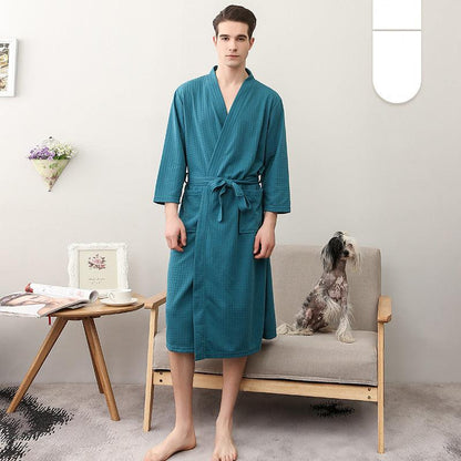 100% Thickened Flannel Matching Long Robe Set