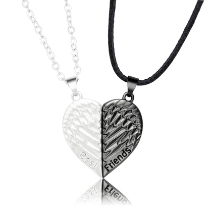 Engravable Bff Best Friends Magnetic Hearts Jewelry Gift Set