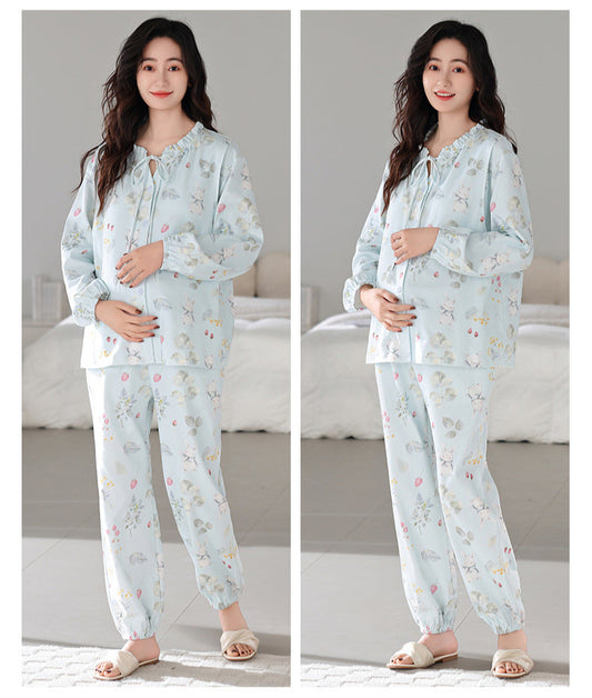 2-Piece Pure Cotton Maternity PJs