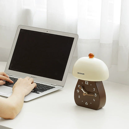 Artistic Mushroom Silent Table Clock