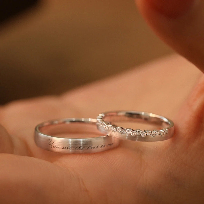 Matching His Hers Couple Wedding Rings Set