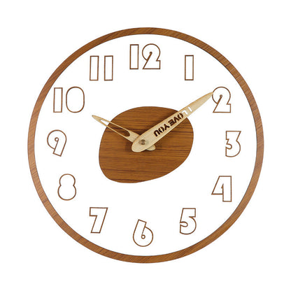 Modern Solid Wood Silent Wall Clock — 12" Acrylic + Wood