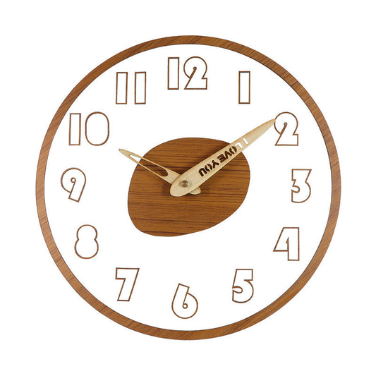 Modern Solid Wood Silent Wall Clock — 12" Acrylic + Wood