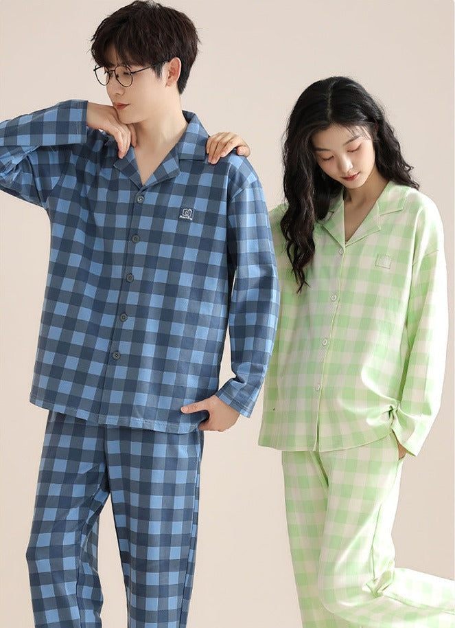 Couple Matching Cotton Pajamas Sleepwear Set