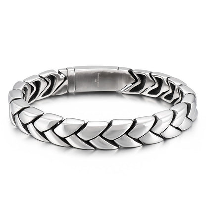 Custom Mens Stainless Steel Bracelet 22cm