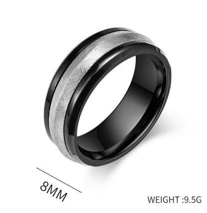 Engraved Mens Promise Ring Stainless Steel 8mm