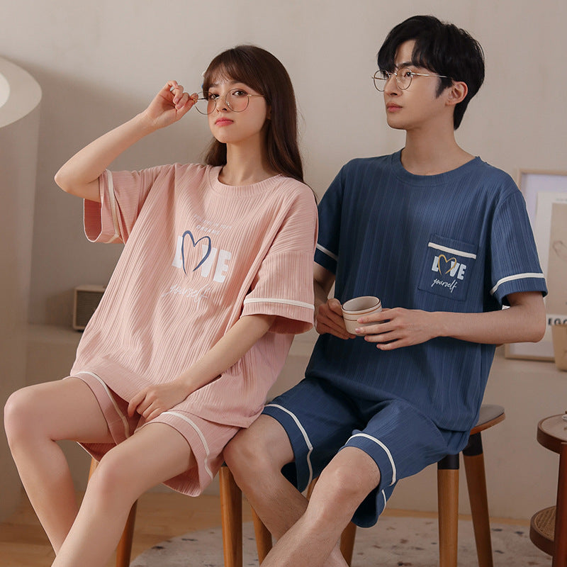 Matching Short Sleeves Sleepwear Set for Couples