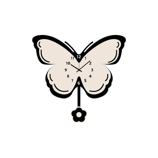 Butterfly Silent Pendulum Wall Clock