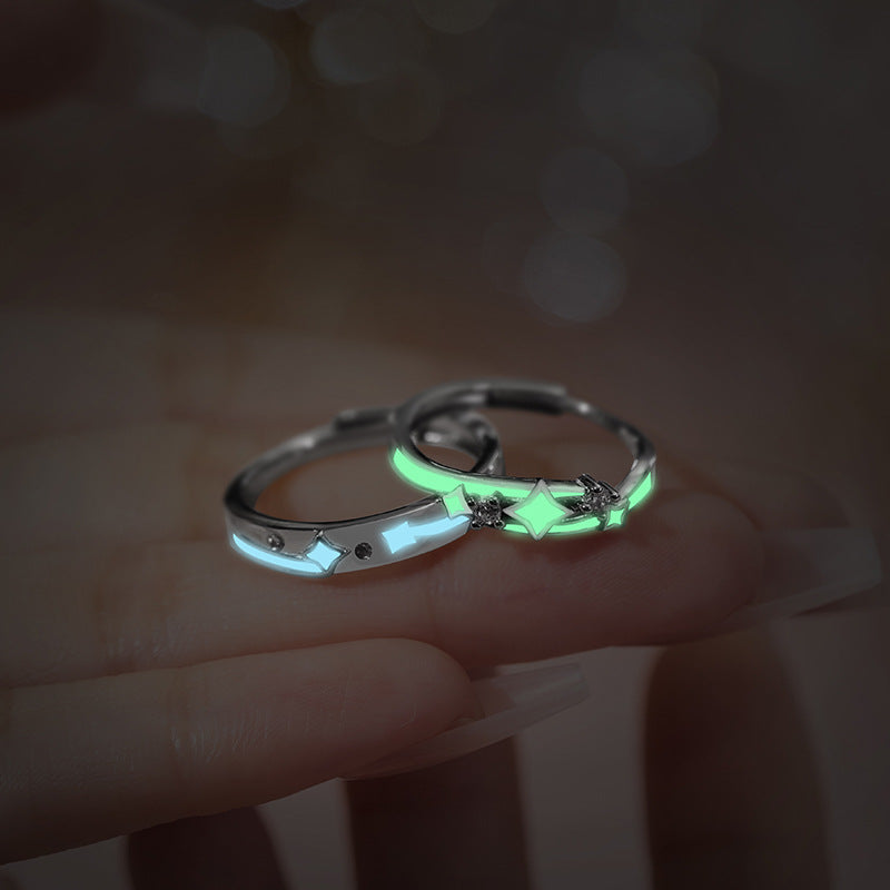 Glow in Dark Promise Rings Matching Set