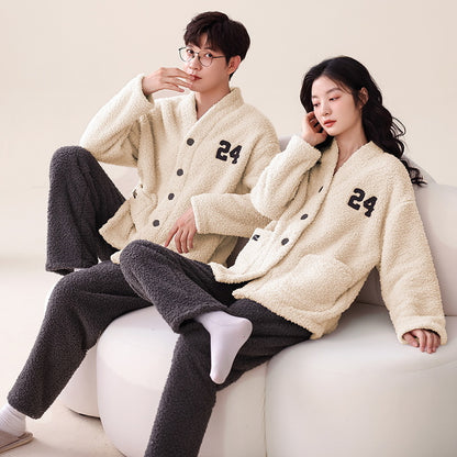 Boyfriend and Girlfriend Matching Flannel PJs Set