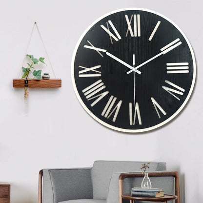 Roman Numerals Analog Silent Wall Clock