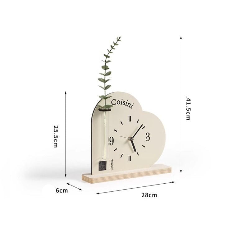 Romantic Heart 3-in-1 Silent Table Clock
