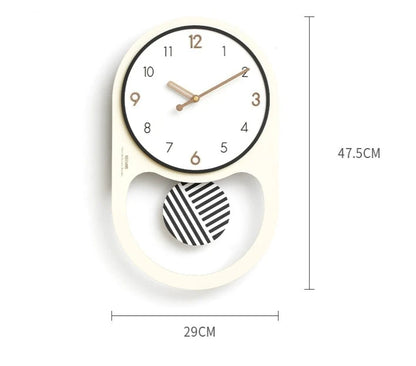 Modern Analog Silent Pendulum Wall Clock