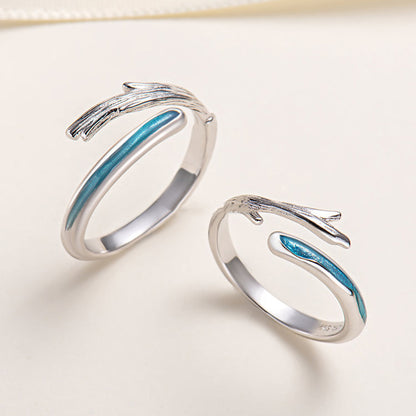 Matching Silver Rings Set for Men and Women