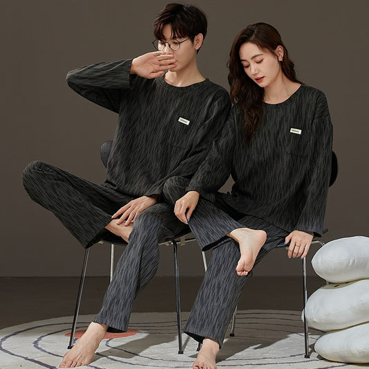 2 Pcs Matching Couples Flannel Pajamas Set