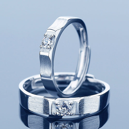 Lab Diamond Personalized Solitaire Rings Set for 2