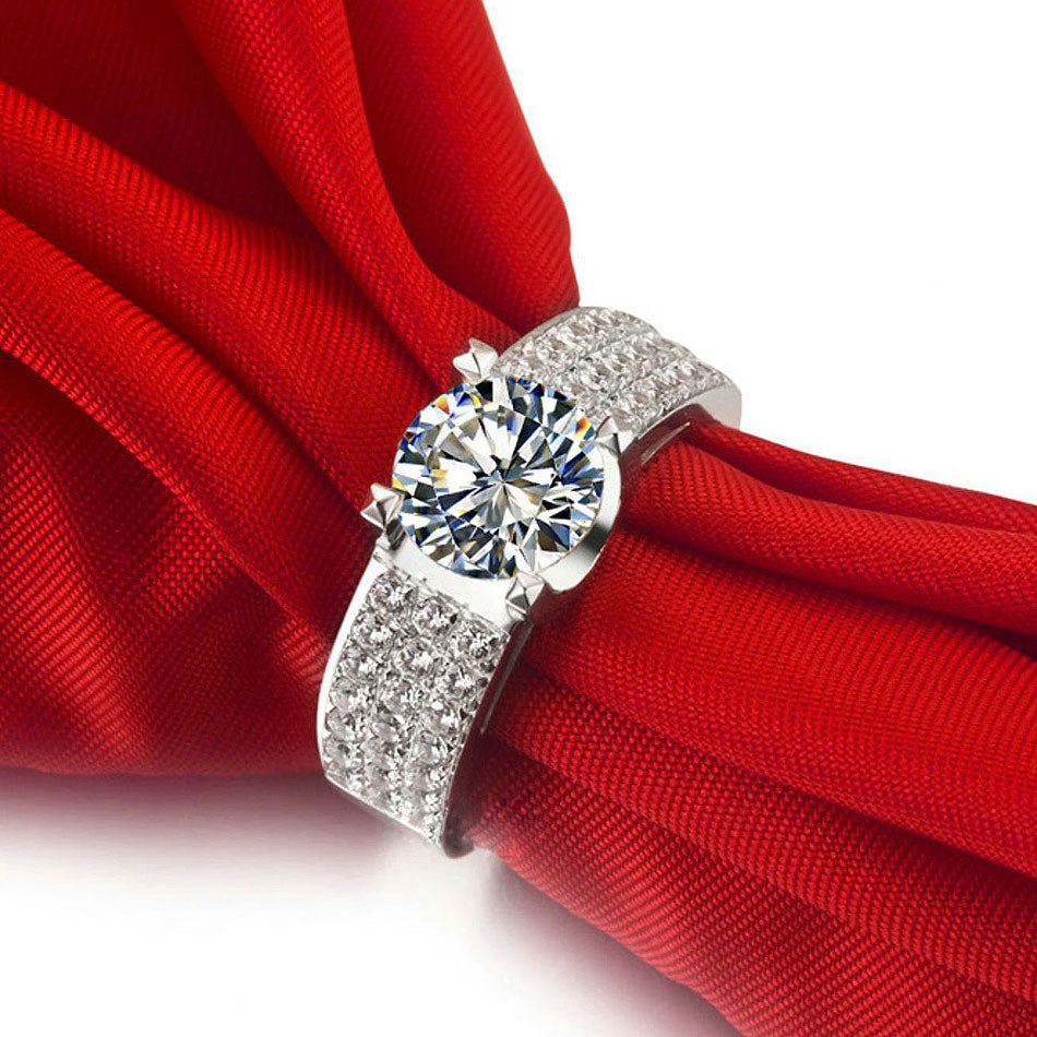 1 Carat Moissanite Diamond Engagement Ring