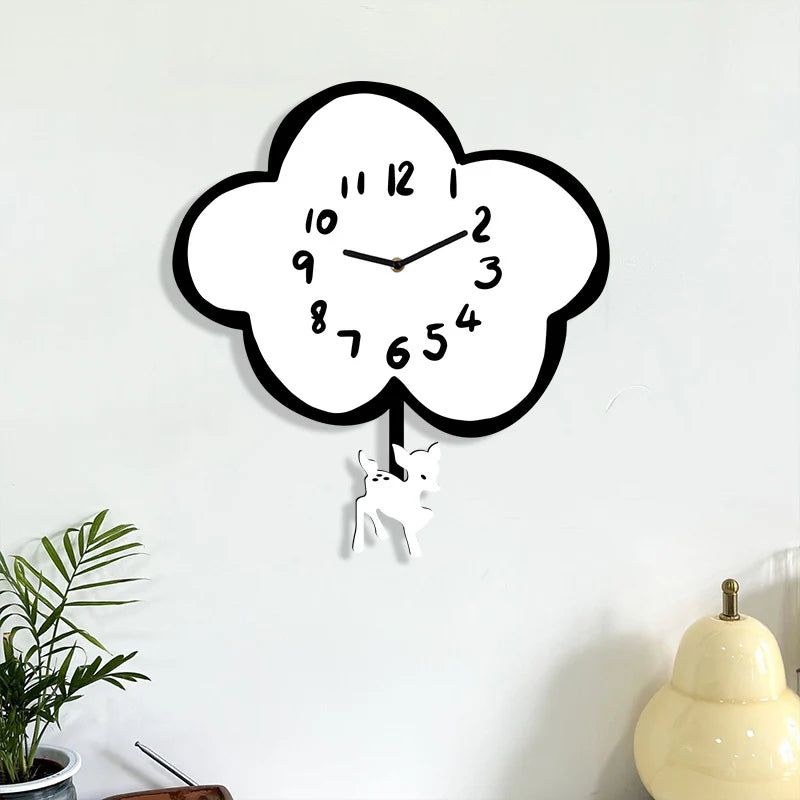 Cute Animals Silent Pendulum Clock for Kids Bedroom – Playful & Charming Design
