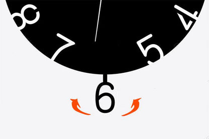 Big Numbers Silent Pendulum Wall Clock — 12" Acrylic