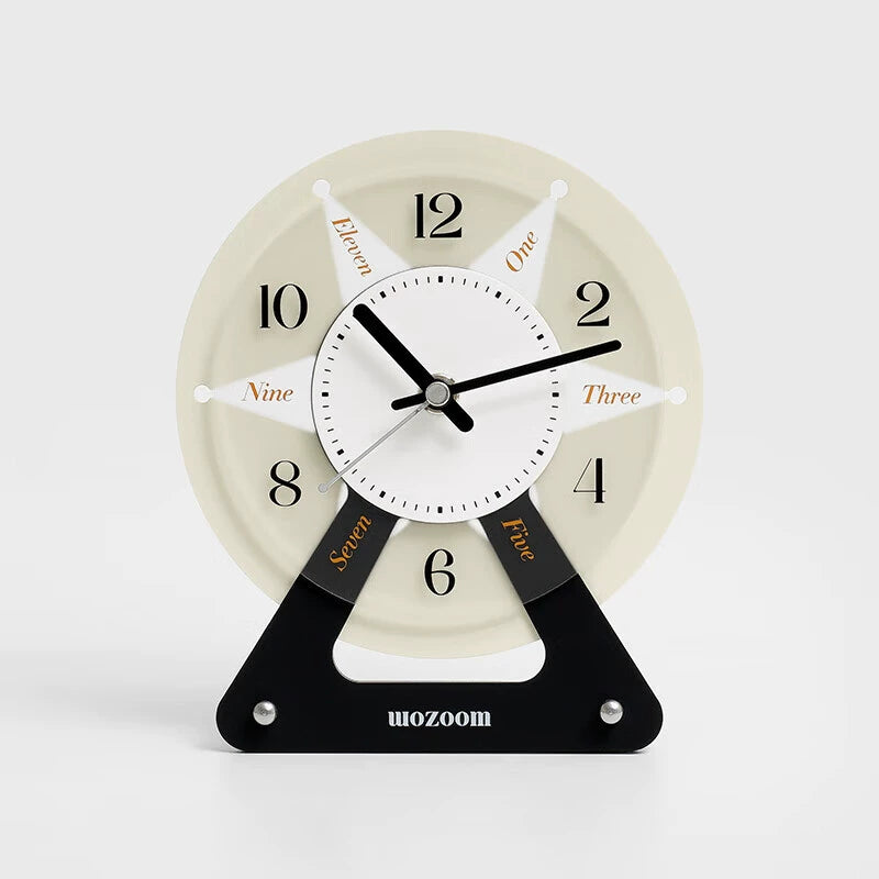 Blue Splatter Silent Acrylic Table Clock