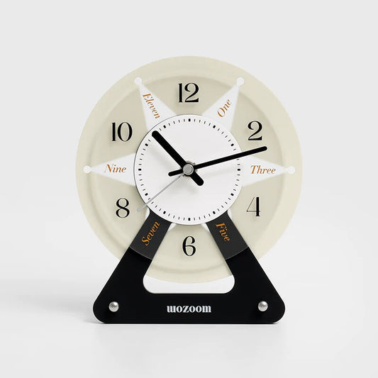 Blue Splatter Silent Acrylic Table Clock