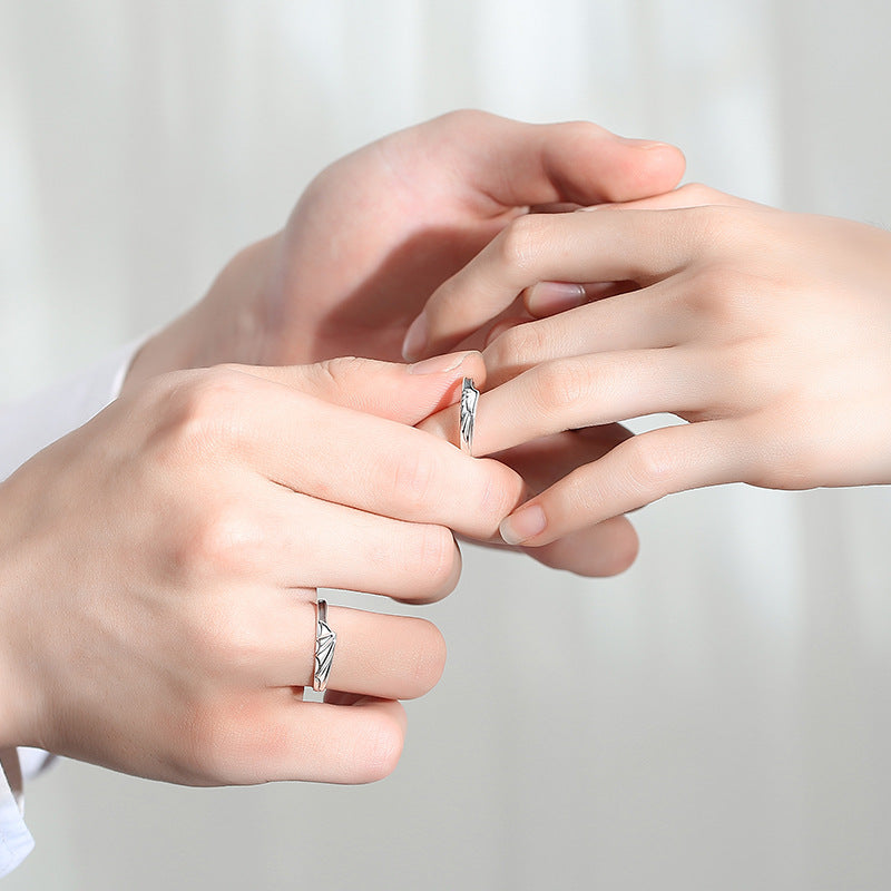 Engravable Angel and Demon Promise Rings for Couples