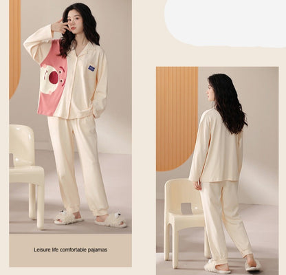 Breathable Cotton Matching Couples PJs Set