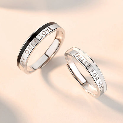 Custom Couple Promise Rings Set for Him and her