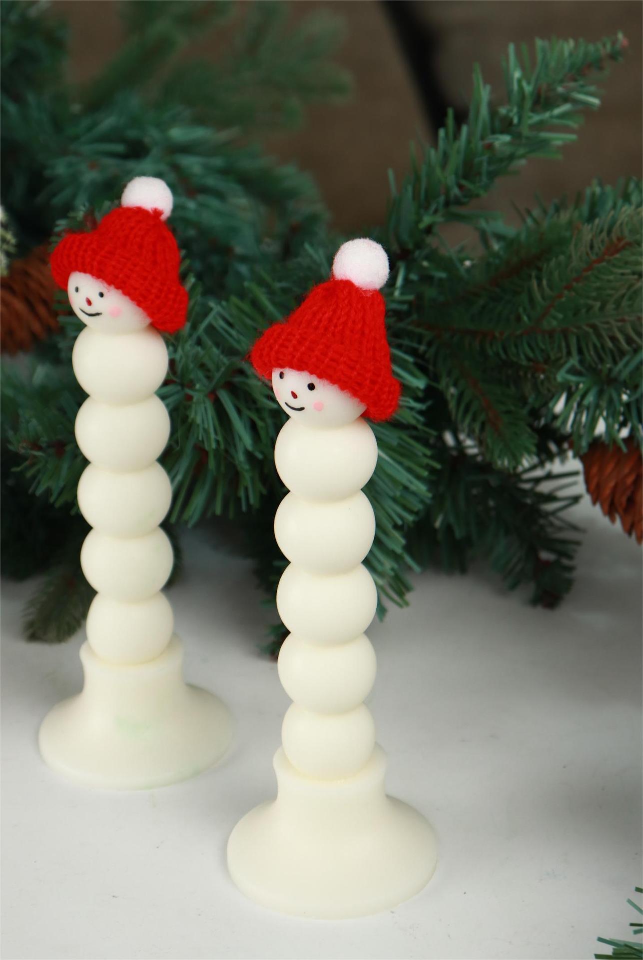 Snowman Christmas Scented Real Candle Set of 2