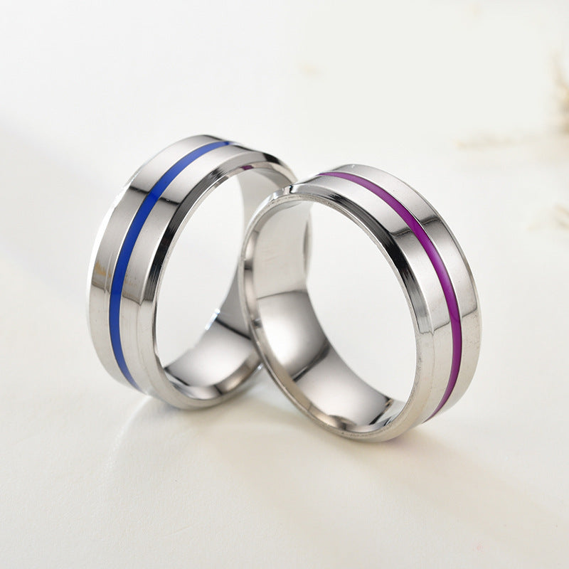 Engraved Stainless Steel Matching Bands for Couples